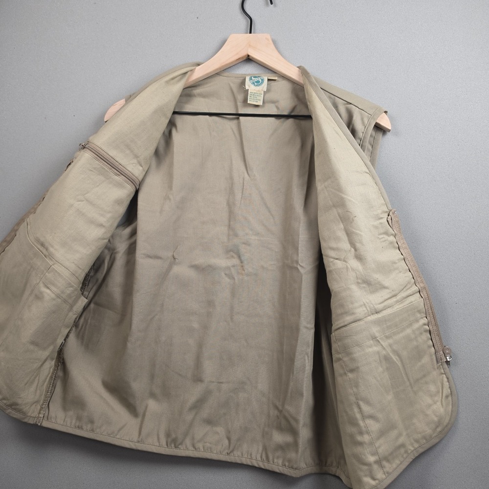 Sawyer's 1992 Avon Vintage Safari Fishing Photo Vest Men's M Khaki Tan Cargo Zip - Picture 4 of 10